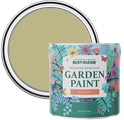 Rust-Oleum Green Mould-Resistant Garden Paint In Satin Finish - Sage Green 2.5L