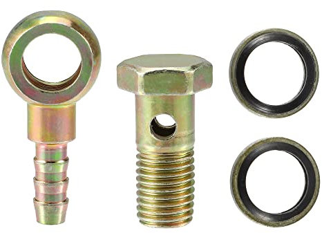 QUARKZMAN 1Set M12x1.5 Banjo Bullone Kit con Rame Rondelle Ferro Bronzato