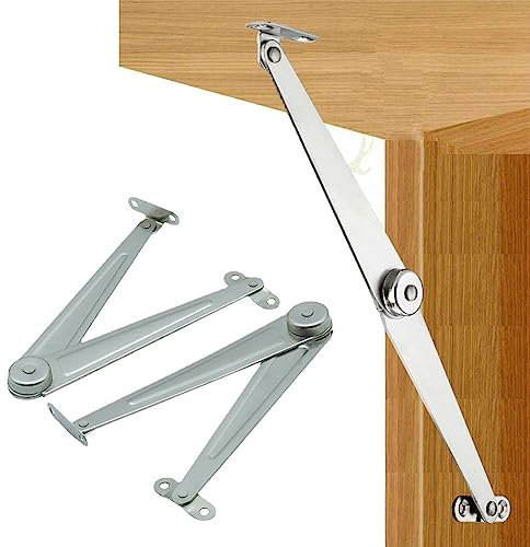 26 cm Deckelstützen, für Schrank, Möbel, Tür, Metall, gerader Deckel, zusammenklappbar, 2 Stück