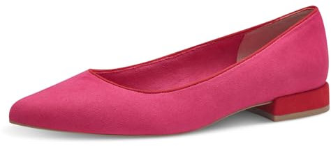 MARCO TOZZI Ballerine Donna a Punta Vegane, Rosa (Pink Comb), 40 EU