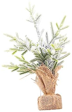 OHPHCALL Decorazione Natalizia Juta Pe Albero Di Natale Creativo Per Scrivania Media Elegante Addobbo Festivo Per Casa e Ufficio