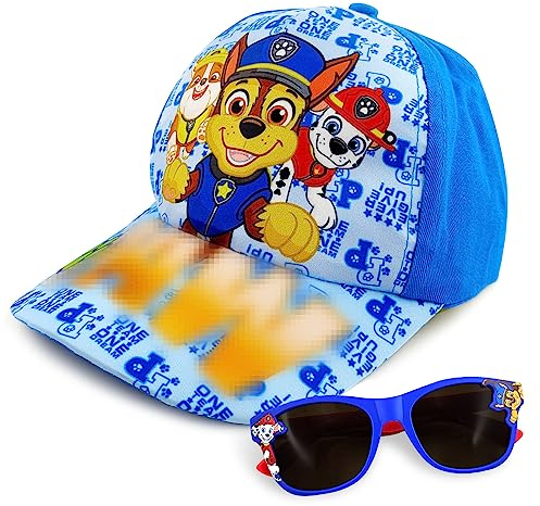 OPEIXSAYKOC Baseball Cap und Sonnenbrille Kinder Set, Verstellbare Sonnenhut Kinder, Sonnenhut, Baseballmütze Hut UV Schutz
