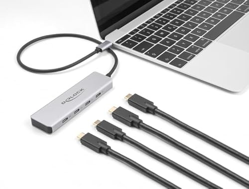 DeLOCK USB-Hub USB 10 Gbps USB Type-C Hub mit 4 x USB Type-C Buchse