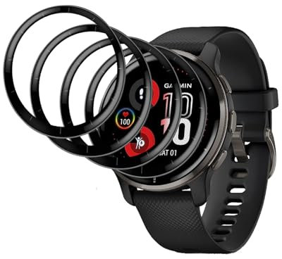 GXAYZ [4 Pieces] Protection écran pour Garmin Venu 2,Protecteur Films Couverture complète TPU Anti-Rayures Screen Protector, Dureté 9H, Sans Bulles, HD Clarté