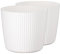 Tymar Pot de Fleurs, jardinière, Lot de 2, Forme Ronde((2pack) Blanc, ø 24 cm)
