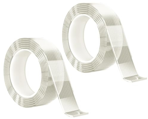 Doppelklebeband 6M, Doppelseitiges Klebeband Transparent, Nano Klebeband Wiederverwendbares Double Sided Tape, Entfernbares Keine Spuren Beidseitiges Klebeband für Teppichen, Fotowänden