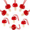 8 Stück Weihnachts Pilz Dekoration,Rot Filz Pilz Anhänger Weihnachtsbaum Deko zum Aufhängen Christbaumschmuck Weihnachtsschmuck für Weihnachten Xmas Deko Weihnachtsdeko Party Dekoration 3 cm x 5 cm