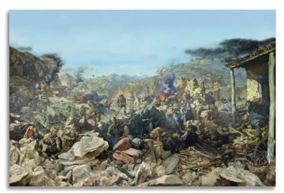 QLLS Kriegsposter Afghanischer Krieg, dekorative Leinwand, Familienschlafzimmer, Kunstwerk, Bild, Gemälde, 30 x 45 cm