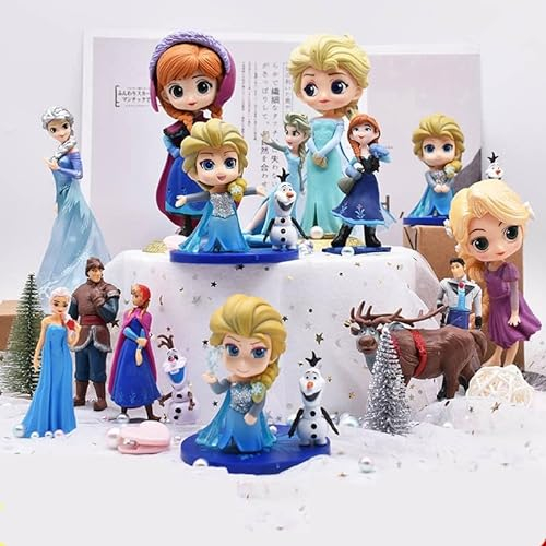 XINBOHUI Anime Mini Doll Set - 6 Pieces PVC Model Doll Series for Birthday Party Cake Decoration