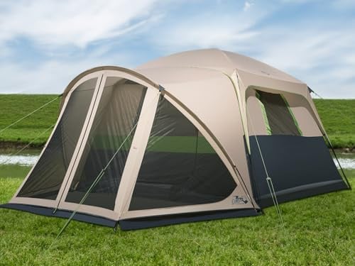 DMH OUTDOORS 6 Person Tents for Camping Large Cabin Tent with Screen Porch