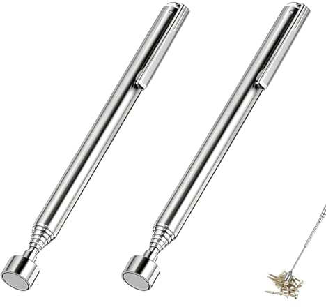 RDNKVB 2pcs Telescópica Magnética Recoger Herramienta Herramienta de Recogida Magnética Extensible Herramienta de Recogida Telescópica Portátil para Recoger Llaves Tornillos Tuercas