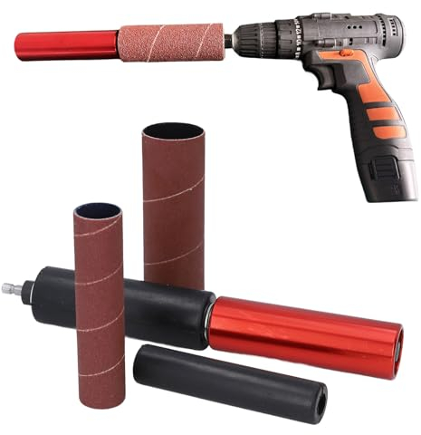 Adaptador de Lijadora de Husillo, Adaptador de Tambor de Lijado, Kit de Mandril de Lijado de Taladro de Aleación de Aluminio para Madera y Metal, con Tamaño Universal, Fácil de