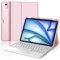 IVEOPPE Tastatur für iPad Air 11 2025 M3/2024 M2 Con Touchpad, Schutzhülle mit Stifthalter, Hülle mit Bluetooth Magnetisch QWERTZ Tastatur für iPad Air 7./6. Generation 11 Zoll M3/M2, Rosa
