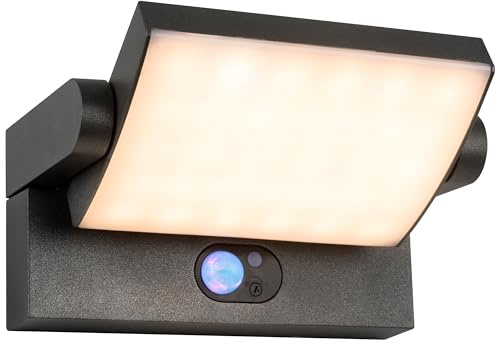Heitronic Solar LED Wandleuchte ARONA mit Helligeitsensor und Bewegungsmelder 3,5 Watt warmweiss