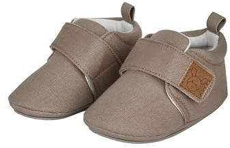 Sterntaler Krabbelschuhe uni - Baby Schuhe aus Canvas mit Klettverschluss - Baby und Kleinkind Hausschuh - aufgenähte Sternen Sohle rutschfest - Mädchen Sneaker mit Jersey Futter
