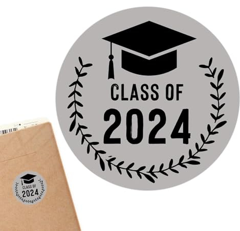 Transparente Graduierungsaufkleber 2024, Graduierungsaufkleber Klasse 2024, 100 Stück, transparente Stempel für Abschlussumschläge, Glückwunsch-Etiketten für Abschlussfeier, glänzende Aufkleber von