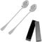 2 Pcs Long Handle Spoon, Stainless Steel Coffee Spoons, Enjoy You Coffee, Engraved Coffee Spoon for Serving Food, Friendship Gift for Women, with Gift Box