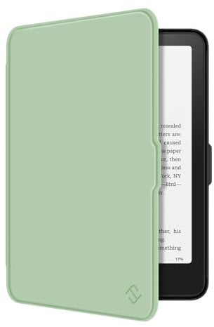 FINTIE Case for 7 All-New Kindle Paperwhite (12th generation) – 2024 Release & Kindle Colorsoft Signature Edition, Slim Lightweight PU Leather Protective Cover with Auto Sleep/Wake, Agave Green