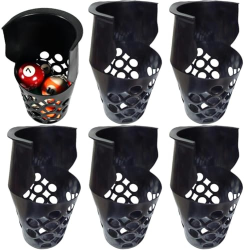 Lpitoy 6 Stück Billardtaschen, Billardtisch-, Billardtisch-Billard-, Robuste Billardtisch-webschutz-abwurftaschen, Netze, Billardball-Tasche