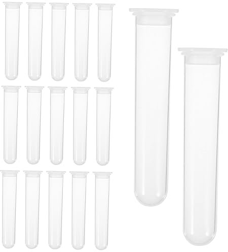 GLEAVI 100pcs Round Bottom Laboratory Tubes Screw Caps for Sample Storage Leak Design for Molecular Biology and Chemistry Applications