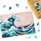 Figured'Art Holzpuzzle Erwachsene und Kinder 200 Teile - Die große Welle vor Kanagawa von Hokusai - Originelles Design 31,2x22 cm Einzigartige Form mit Premium-Holzkiste