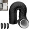 Portable AC Hose Insulation Sleeve, Portable Air Conditioners Insulated Hose Cover Wrap, Fit 5 & 5.9 Diameter Exhaust Hose, Easy Installation with 3*Adjustable Buckle Straps, Black