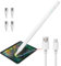 Stylus Pen per Touchscreen Android, Stylus Pencil per Tablet e Smartphone, Penna Universale per Tablet Compatibile con Sam sung/i-Phone, Sensibilità all'inclinazione,con 4 punte di ricambio, Bianco