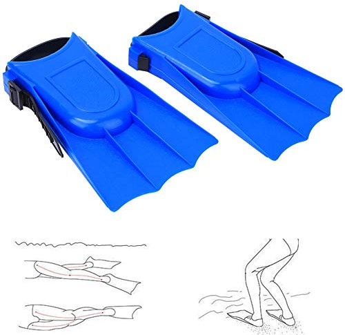 EIN Paar PVC Schwimm Flossen , Kurze und Bequeme Flossen Zum Schwimmen und Training für Jungen, Mädchen, Jungen, Anfänger (25-30 Meter)