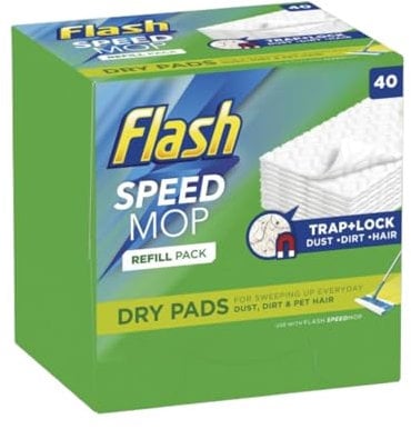 St@llion 40 Speedmop Dry Refill Pads Traps & Locks Dust | Compatible with Speed Mop for Quick and Easy Cleaning - Absorbent, Durable, and Effective on All Floor Type