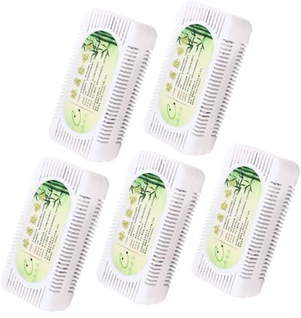 Beaupretty 5pcs Bamboo Charcoal Deodorant Bag Refrigerator Freshener Odor Absorber for Fridge Car Bedroom Air Freshener Purifier