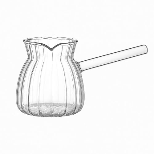 Jungengel Glas Espressokocher 450 ml – Hitzebeständig & Spülmaschinengeeignet – Borosilikatglas Cezve für Mokka & Espresso – Für Gas, Elektro & Halogen