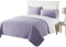 Luxury Basket weave Quilted Bedspread Set – 3 Piece Reversible Coverlet bedsheet set & matching Pillowcases - Large Sofa Throw Cover bedding blanket Comforter Bedding Set (Purple, Super King)