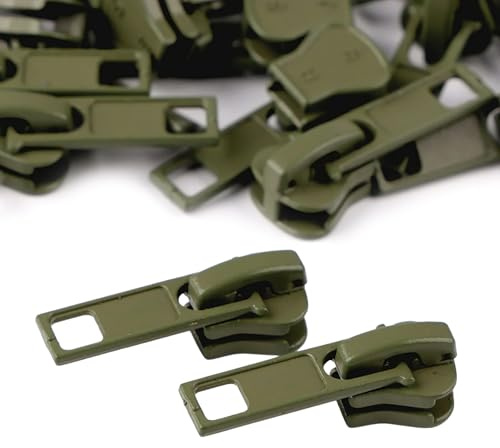 Schieber 10 Stück Metall f. Reißverschluss 5mm Profilschiene Zipper