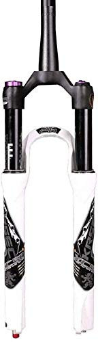 IEOWY Federgabel Downhill, Gabel 26 27,5 29 Mountainbike-Luftgabel Hub 120mm Federgabel,Weiß 26inch