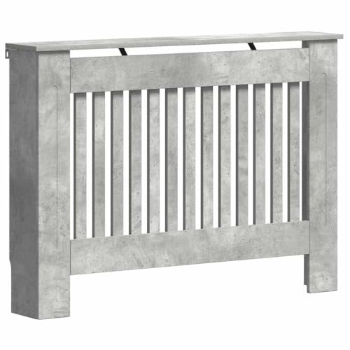 vidaXL Heizkörperabdeckung Betongrau 112 x 19 x 81,5 cm Holzwerkstoff