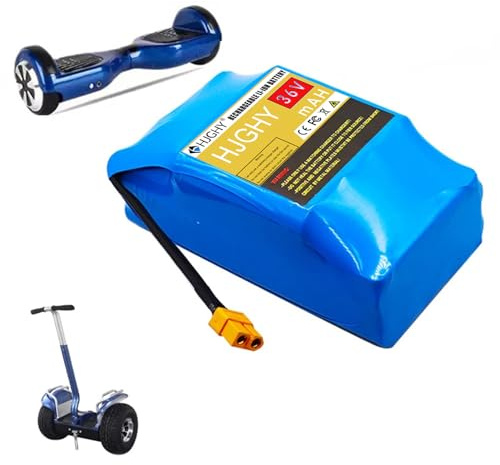 HJGHY Batteria agli ioni di Litio per Hoverboard Elettrico da 36 V 4,4 Ah con BMS 10S2P 36 V 4400 mAh ad Alta Potenza per Scooter elettrici e Auto da Equilibrio
