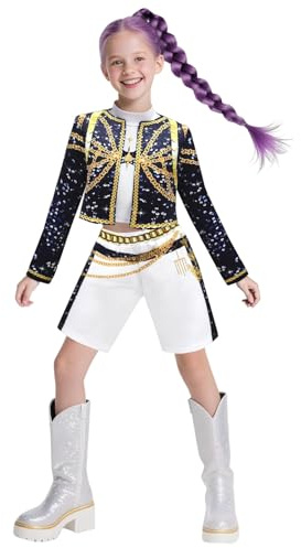 Générique Déguisements pour Enfants 3 Pièces Deguisement pour Filles Singers Dress Up Stage fille ensemble complet d'Halloween Carnaval Stage Tenue Uniforme Performance costume