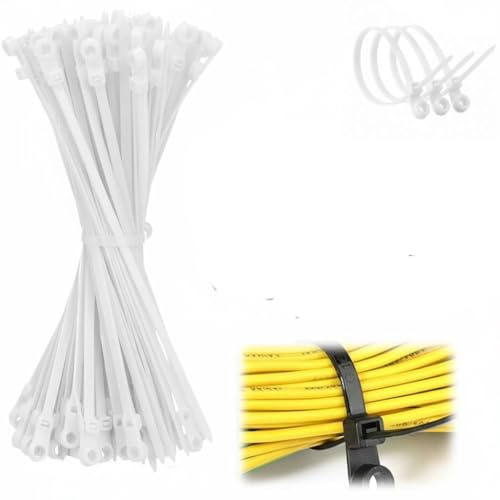 Selbstschließender Kabelbinder, 2026, 100 Stück, 20,8 cm, Kabelbinder mit Schraubenloch, Nylon, Universal-Kabelbinderschnalle, Mehrzweck-Kabelbinder-Schnalle, Mehrzweck-Nylonreißverschluss, T-ie, für