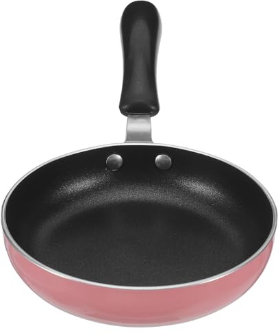Sosoport Mini Poêle à Œufs Antiadhésive 12cm en Alliage D'aluminium Rose