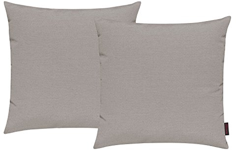 Magma Heimtex Fino Kissenhülle ca. 50 x 50 cm Farbe 69 Taupe (2er Set)