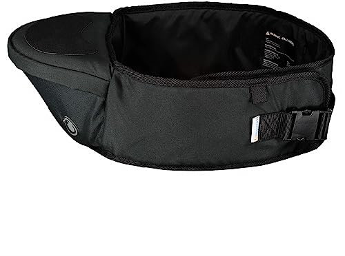 Hippychick Hipseat Porte-bébé, léger et peu encombrant pour la taille, sangle réglable, peut transporter un enfant de 6 à 36 mois, Noir