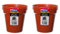 Lot de 2 Grands Pots Ronds en Plastique Couleur Terre Cuite 15 cm