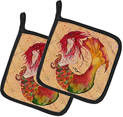 Caroline's Treasures Mermaid 8339PTHD Paire de maniques en Tissu Multicolore