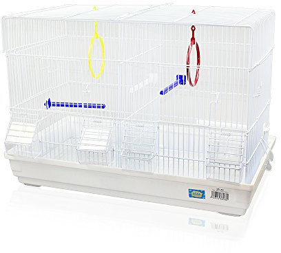 DZL® Jaula para pajaros(58X32X40CM) Color Azul,Verde,Naranja y Blanco Indica Color Preferido, si no el Color de la Entrega al Azar