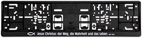 °° Kennzeichenverstärker Kennzeichenhalter Jesus Christus: der Weg, die Wahrheit und das Leben.