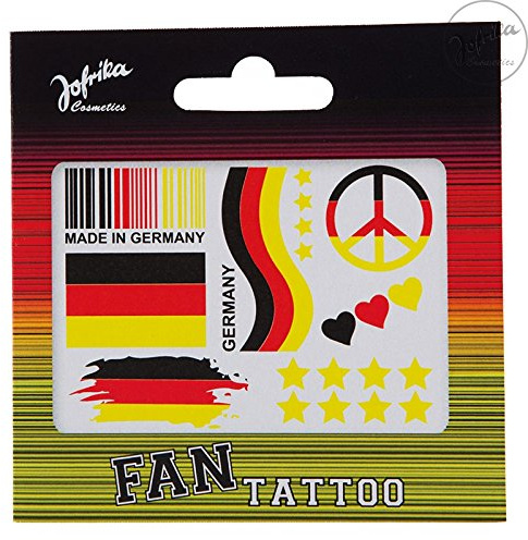 Jofrika Cosmetics Fan Tattoos, Diamonds, Brows, Sticker, Unicorn, Deutschland WM (Fan Tattoos)