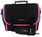 New TGC ® Messenger Style TGC Padded Carry Case Bag for The Shinco SDP2002 12 Portable DVD Player (Jet Black with Hot Pink Trims)