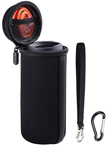 Hartschale für JBL Flip 4 Tragbarer Bluetooth-Stereo-Lautsprecher mit Platz für Kabel (mit Riemen) – Schwarz