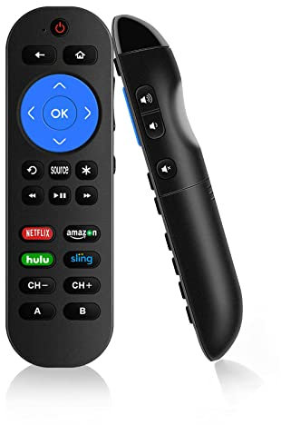 Programmed Remote for Roku Remote Replacement with Volume Key - All in One Remotes Control for Roku Express 4K+, Premiere/+, Ultra, 1 2 3 4, and Vizio TV with Extra 9 Learning Keys (Not for Stick)