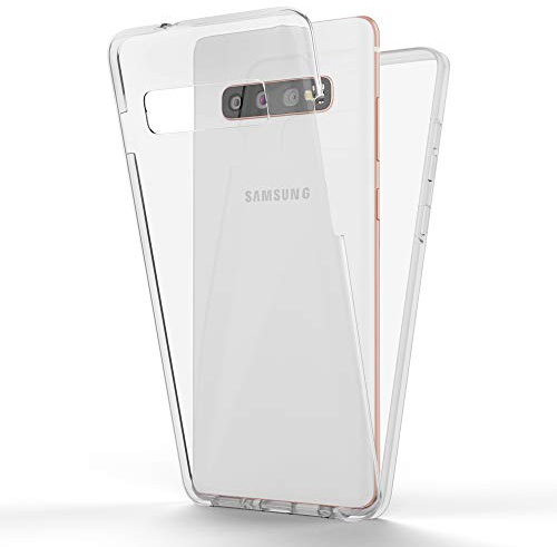 NALIA 360 Grad Handyhülle kompatibel mit Samsung Galaxy S10 Hülle, Full-Cover Silikon Bumper Displayschutz vorne Hardcase hinten, Rundum Doppel-Schutz, Dünn Ganzkörper Case